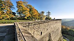 Bild: Festung Königstein - Blick vom Horn in Richtung Hempels Eck