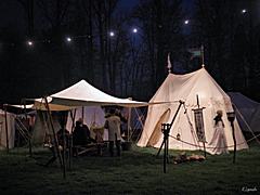 Bild: Zeltlager am Abend