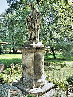Bild: Statue des heiligen Nepomuk von 1712, gestiftet von Fam.Mettich