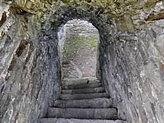 Bild: Isenberg - Kellertreppe des Wohnturms der Unterburg