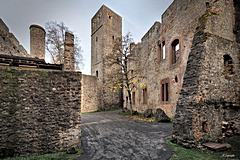 Bild: Kasselburg - Bergfried und Ruine des Pallas