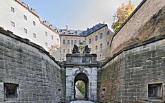 Bild: Festung Königstein - Grabenschere mit Medusentor