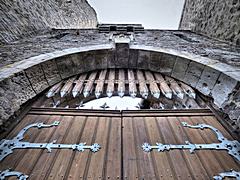 Bild: Burg Laufenburg - Fallgitter am Tor