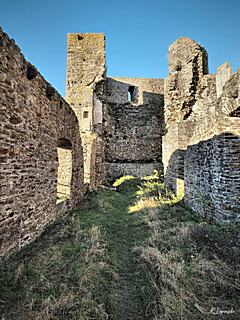 Bild: Blick zur sechseckigen Burgkapelle - Löwenburg