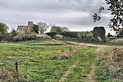 Bild: Burgruine Nothberg - Herrenhaus (links) und Vorburg (rechts)