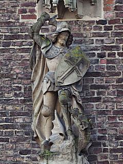 Bild: Schloss Paffendorf - Ritter im Kampf mit einem Drachen