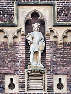 Bild: Schloss Paffendorf - Figur am Torhaus zum Schlosspark