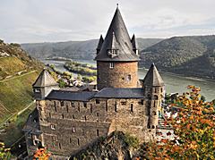 Bild: Burg Stahleck - Ansicht von der Geschützplattform
