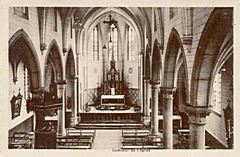 Bild: historische Aufnahme des Kirchenschiffs