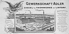 Bild: Historische Ansicht des Ziegelwerkes Gewerkschaft Adler