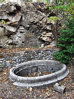 Bild: Zierbrunnen hinter der Villa