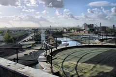Bild: Blick von der Silobatterie zu den Braunkohlekraftwerken (Süd-Westen)