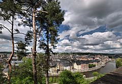 Bild: Blick auf die Altstadt von Namur von der Rampe Verte