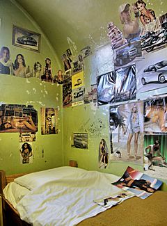 Bild: Zelle mit Postern (September 2008)