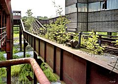 Bild: Schrägkettenbahn am Wagenumlauf von Schacht 1 - 1999